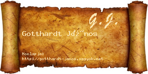 Gotthardt János névjegykártya