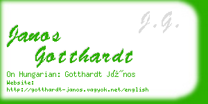 janos gotthardt business card
